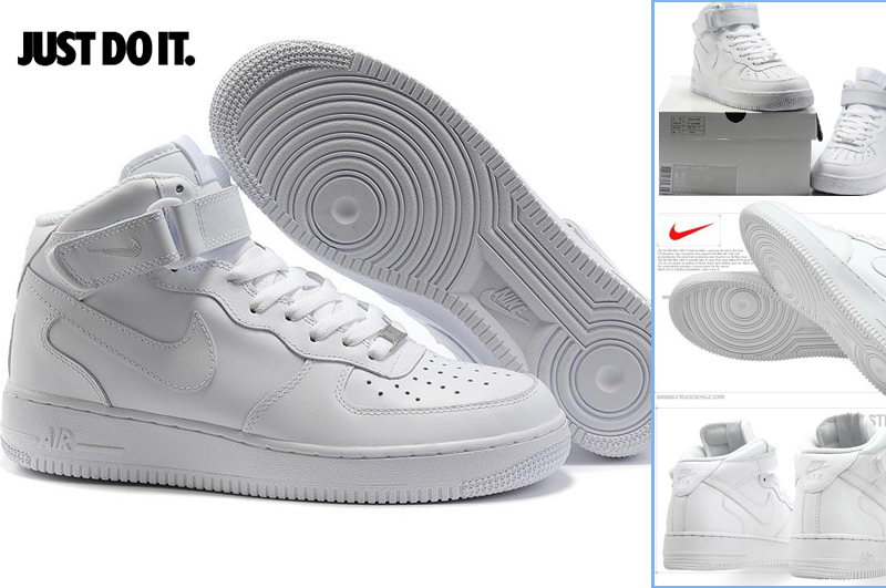 nike air force 1 mid blanc femme pas cher, 2014 Chaussure Nike Air Force 1 Mid '07 Blanc Couleur Taille 36-45 Haute